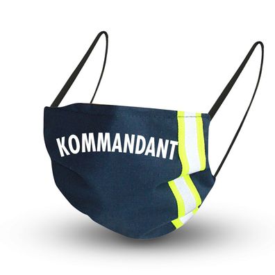 Textil Design Maske mit zertifizierten Innenvlies - Kommandant - 15805 + Gratiszugabe