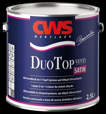 CWS Wertlack DuoTop Satin 0,75 Liter weiß