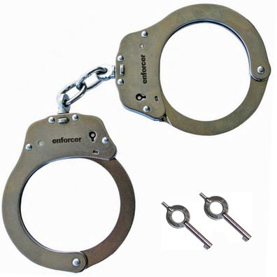enforcer Handschellen Oversized Edelstahl Pin-Lock-Arretierung inkl. 2 Schlüssel