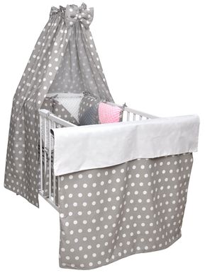 Komplett Set Bett Kinderbett Babybett weiß Bettset Minky Matratze Schublade Sterne