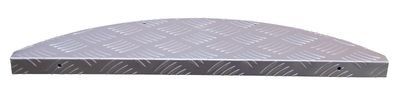 5x Stufenmatte Riffelblech alu 18 x 60 cm Metallstufenmatte halbrund Metall Neu