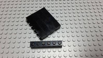 Lego 5 Basic Steine 1x6 hoch schwarz 3009 Set 722 6988 4483 6243
