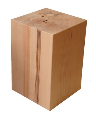 Natur Holzblock Buche Nachttisch Beistelltisch Ablage Holzblock 45x30x30 cm