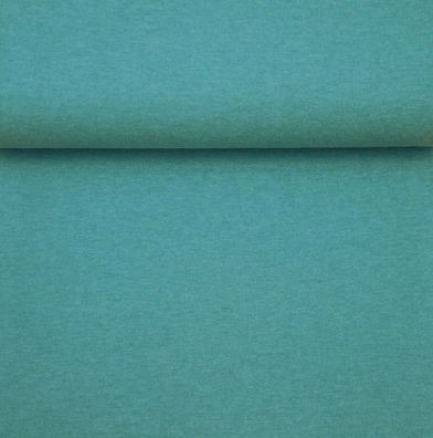 Bündchen Bündchenstoff Feinripp Schlauchware blau ocean melange nähen Stoff 25cm