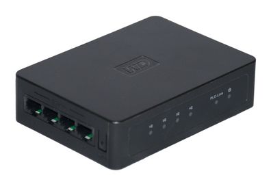 WD Western Digital LiveWire Powerline AV NW 200Mbit Adapter 4 Port PowerLan