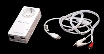 Netgear XAU2511 Music Stream Box Extender Set Powerline Powerlan dlan Musik