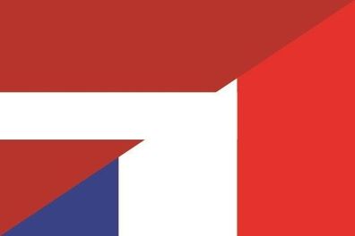 Fahne Flagge Lettland-Frankreich Premiumqualität