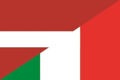 Fahne Flagge Lettland-Italien Premiumqualität