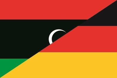 Fahne Flagge Libyen-Deutschland Premiumqualität