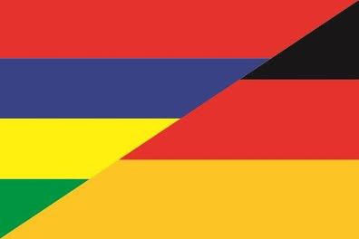 Fahne Flagge Mauritius-Deutschland Premiumqualität