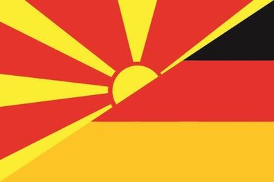Fahne Flagge Mazedonien-Deutschland Premiumqualität