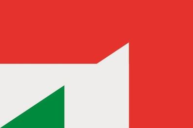 Fahne Flagge Monaco-Italien Premiumqualität