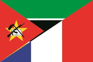 Fahne Flagge Mosambik-Frankreich Premiumqualität