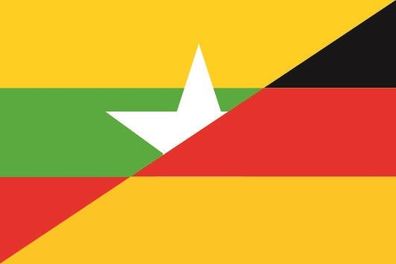 Fahne Flagge Myanmar-Deutschland Premiumqualität