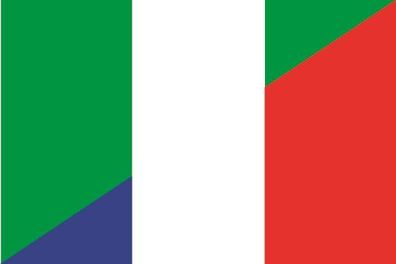 Fahne Flagge Nigeria-Frankreich Premiumqualität