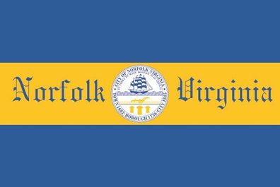 Fahne Flagge Norfolk City-Virginia Premiumqualität