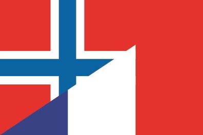 Fahne Flagge Norwegen-Frankreich Premiumqualität
