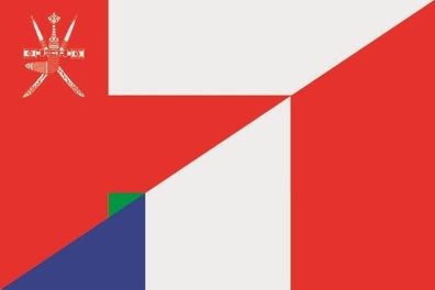 Fahne Flagge Oman-Frankreich Premiumqualität