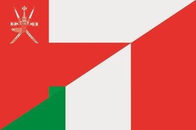 Fahne Flagge Oman-Italien Premiumqualität