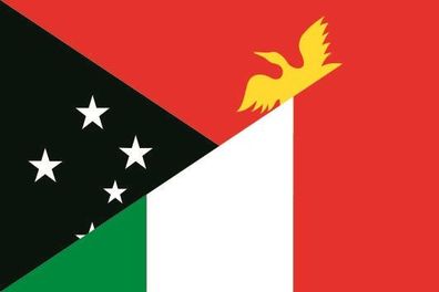 Fahne Flagge Papua-Neuguinea-Italien Premiumqualität