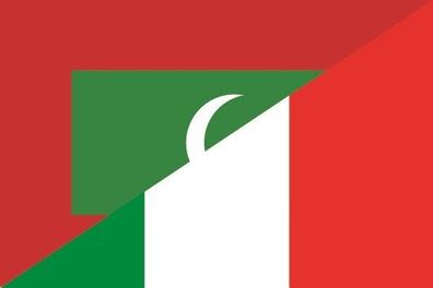 Fahne Flagge Malediven-Italien Premiumqualität