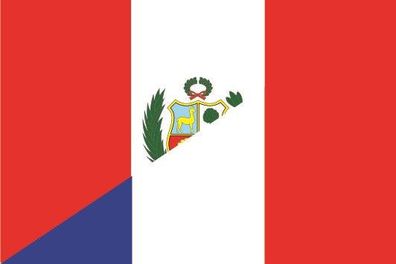 Fahne Flagge Peru-Frankreich Premiumqualität
