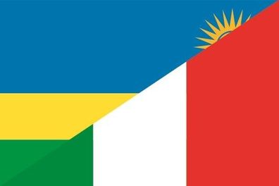 Fahne Flagge Ruanda-Italien Premiumqualität