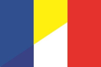 Fahne Flagge Rumänien-Frankreich Premiumqualität