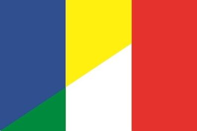 Fahne Flagge Rumänien-Italien Premiumqualität