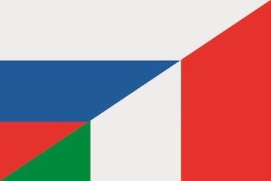 Fahne Flagge Russland-Italien Premiumqualität