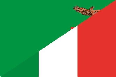 Fahne Flagge Sambia-Italien Premiumqualität
