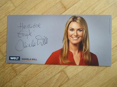 Welt Fernsehmoderatorin Daniela Will - handsigniertes Autogramm!!!