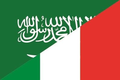 Fahne Flagge Saudi Arabien-Italien Premiumqualität