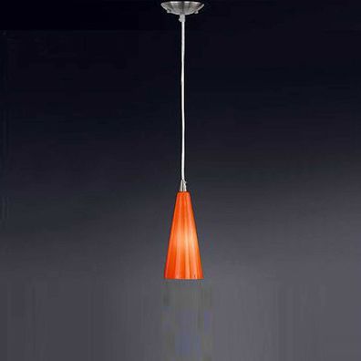 Honsel Pendelleuchte Orange 9 x 23 cm Hängelampe Tisch Theke Lampe Leuchte E14