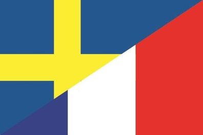 Fahne Flagge Schweden-Frankreich Premiumqualität