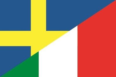 Fahne Flagge Schweden-Italien Premiumqualität