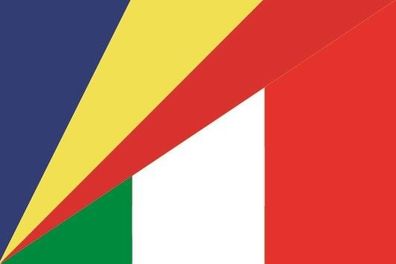 Fahne Flagge Seychellen-Italien Premiumqualität