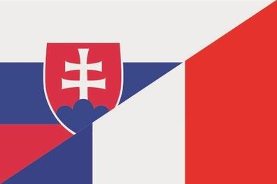 Fahne Flagge Slowakei-Frankreich Premiumqualität