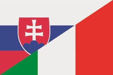 Fahne Flagge Slowakei-Italien Premiumqualität