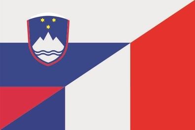 Fahne Flagge Slowenien-Frankreich Premiumqualität