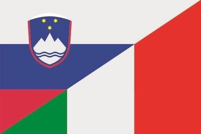 Fahne Flagge Slowenien-Italien Premiumqualität