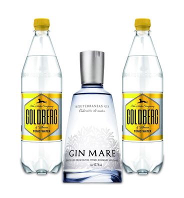 Gin Mare Gin Tonic Set - Gin Mare Gin 0,7l 700ml (42,7% Vol) + 2 Goldberg Tonic 1L