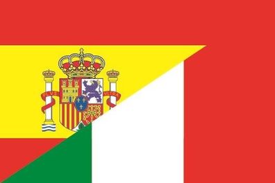 Fahne Flagge Spanien-Italien Premiumqualität