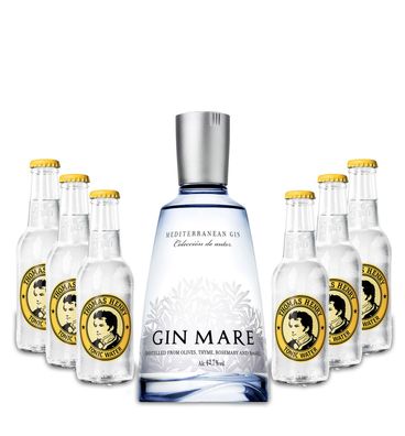 Gin Mare Gin 0,7l 700ml (42,7% Vol) + 6 Thomas Henry Tonic Water 1L