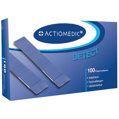 Actiomedic® DETECT Fingerverband elastisch Blau 12 x 2 cm Fingerpflaster