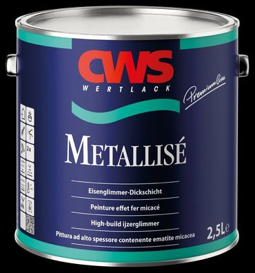 CWS Wertlack Metallisé 2,5 Liter 009 anthrazit