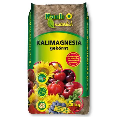 HACK Kalimagnesia gekörnt 5 kg Gartendünger Gemüsedünger Obstdünger Universal