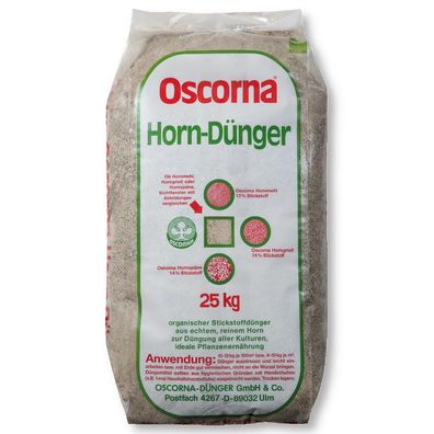 Oscorna Hornmehl 25 kg Obstdünger Blumendünger Ziergartendünger Universaldünger