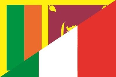 Fahne Flagge Sri Lanka-Italien Premiumqualität