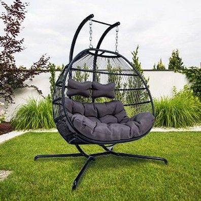 Hängesessel / Swing Chair Skyros I (Gartenmöbel, Rattangarnitur)